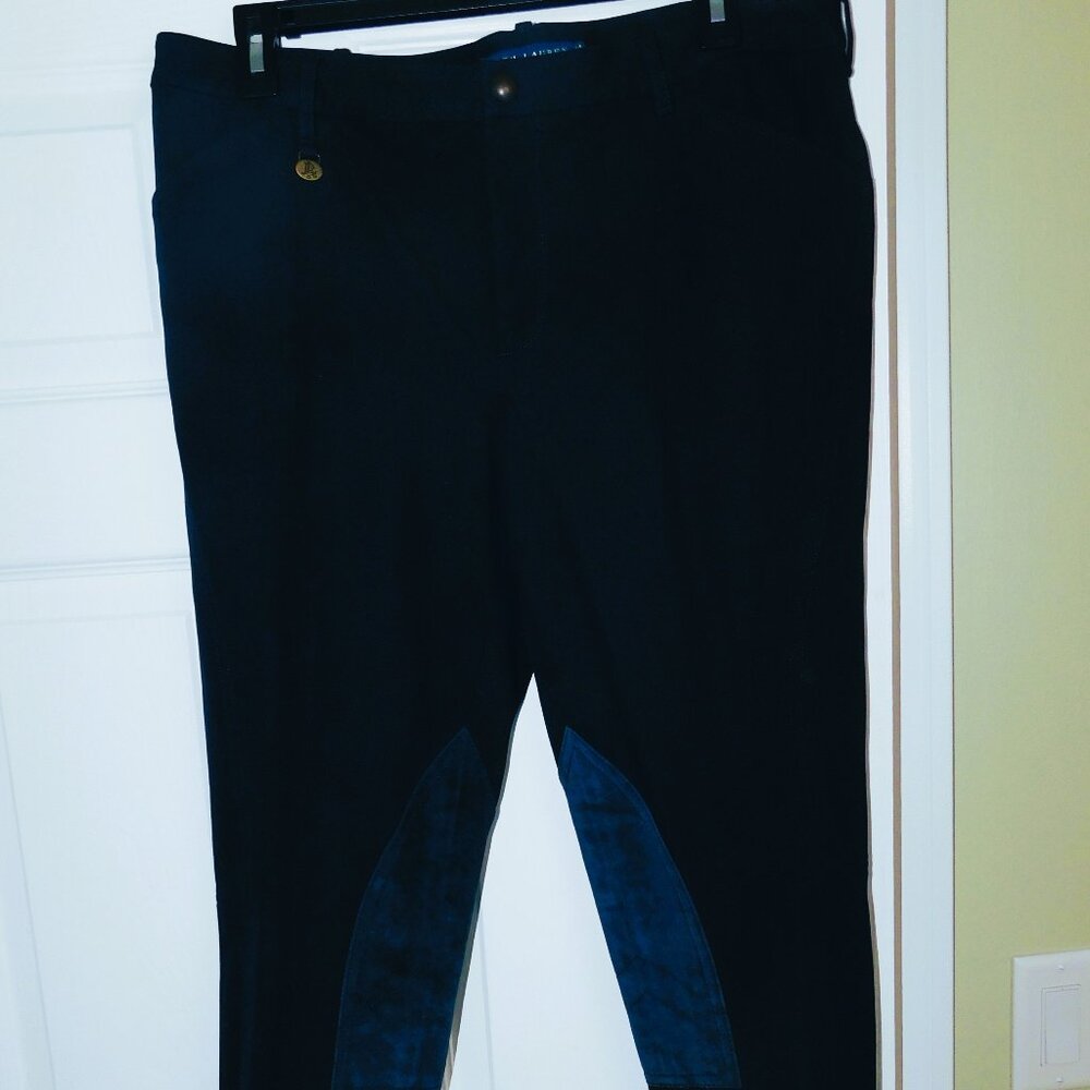 Ralph Lauren Equestrian Jodhpur Riding Pants Suede Patch